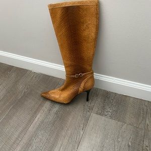 Snakeskin Escada Stiletto High Boots